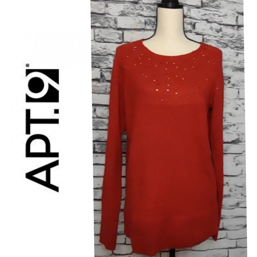 Apt 9 bejeweled neckline sweater